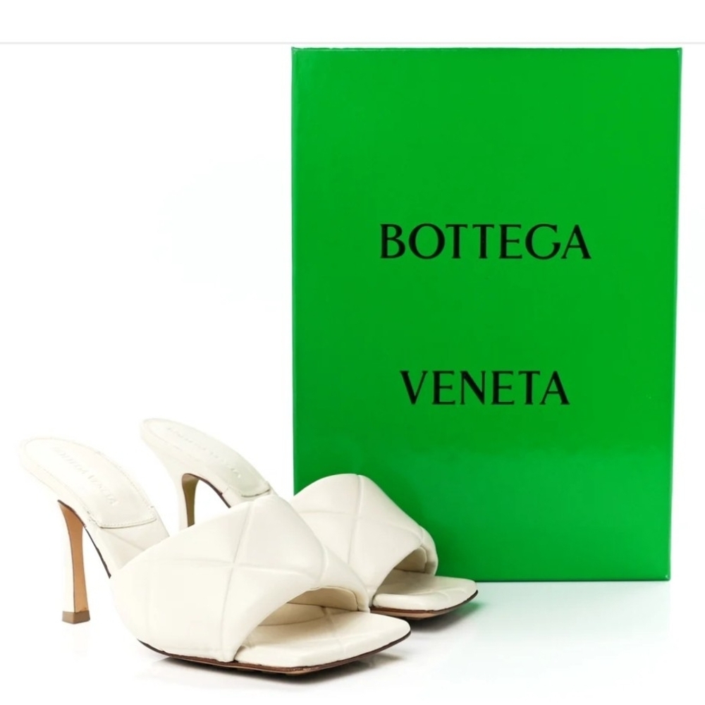 Bottega Veneta Cream Quilted Heels